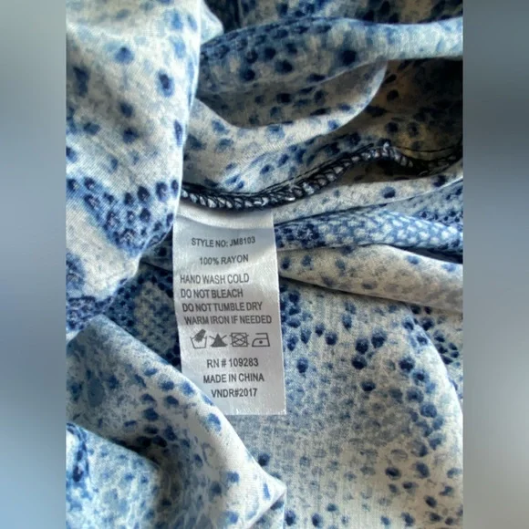 SURF GYPSY BLUE SNAKE SKIN PRINT MAXI DRESS‎ SIZE SMALL - Picture 6 of 9